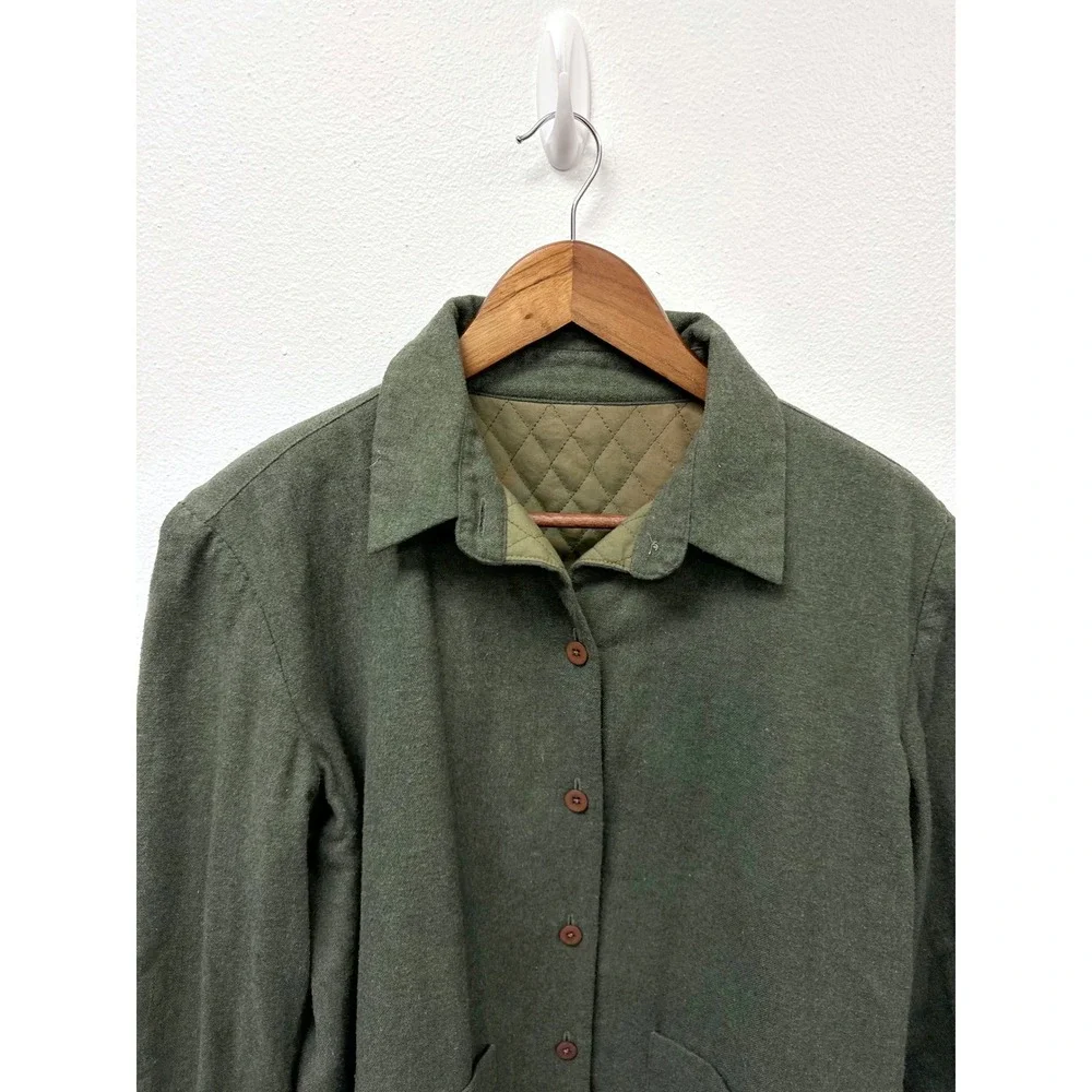 Unbranded Quilt Lined Flannel Shacket‎ Olive Green M
